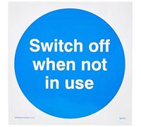Viking segni mv258-s10-v "spegnere quando non in uso" Sign, vinile, 100 mm altezza x 100 mm larghezza