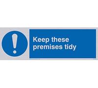 Viking segni mv309-l15-s "Keep questi locali Tidy Sign, rigida plastica argento, 50 mm altezza x 150 mm larghezza