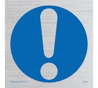 Viking segni mv321-s85-s Exclamation simbolo segno, asta in plastica color argento, 85 mm H x 85 mm W