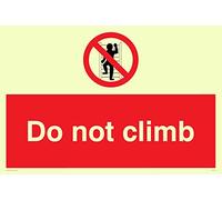 Viking segni pa1438-a6l-p "Do Not Climb" Sign, plastica, semirigida, 100 mm altezza x 150 mm larghezza Fotoluminescenti