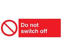 Viking segni pm40-l62-v Sign "Do Not switch off, vinile, 200 mm altezza x 600 mm larghezza