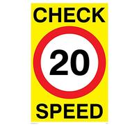 Viking segni pr547-a2p-v "Check 20 Speed" Sign, vinile, 600 mm altezza x 400 mm larghezza