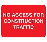 Viking segni pr566-a3l-v "No Access Construction Traffic Sign, vinile, 300 mm altezza x 400 mm larghezza