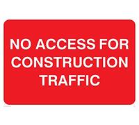 Viking segni pr566-a4l-3 m "No Access Construction Traffic Sign, 3 mm, plastica rigida, 200 mm altezza x 300 mm larghezza