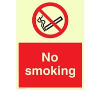 Viking segni ps1-a5p-p "No smoking Sign, plastica, semirigida, 200 mm altezza x 150 mm larghezza Fotoluminescenti