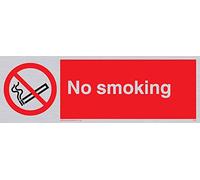 Viking segni ps1-l15-sv "No smoking Sign vinile, argento, 50 mm altezza x 150 mm larghezza