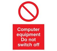 Viking segni pv52-a4p-3 m "apparecchiature informatiche do not switch off" Sign, 3 mm, plastica rigida, 300 mm altezza x 200 mm larghezza