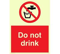 Viking segni pv56-a5p-p "Do Not Drink" Sign, semirigida Fotoluminescenti plastica, 200 mm altezza x 150 mm larghezza