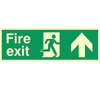 Viking segni sb424-l31-pv Up Arrow "Fire exit" Sign, Photoluminescent sticker, 100 mm altezza x 300 mm larghezza
