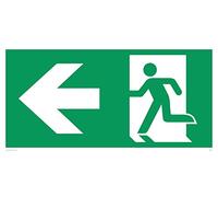 Viking segni sb431-l32 - 3 m freccia sinistra e running Man simbolo Only Sign, 3 mm, in plastica, 150 mm altezza x 300 mm larghezza