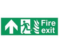 Viking segni sg695-l62 - 3D "Fire exit running Man Left Up Arrow Sign, 3 mm PVC rigido doppio, 200 mm altezza x 600 mm larghezza