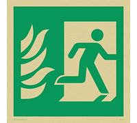 Viking segni sg705-s15-gv "nulla running Man Right Sign vinile, oro, 150 mm altezza x 150 mm larghezza