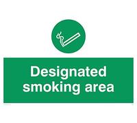 Viking segni ss399-a2l-ac "Designated smoking area Sign, composito di alluminio, 400 mm altezza x 600 mm larghezza