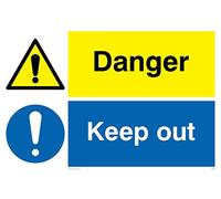 Viking segni wa493-a4l-3 m "danger Keep out" Sign, 3 mm, in plastica, 200 mm altezza x 300 mm larghezza