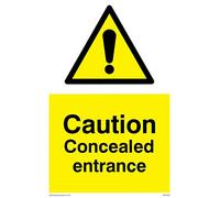 Viking segni wa5346-a2p-ac Sign "Caution nascosto di ingresso, composito di alluminio, 600 mm altezza x 400 mm larghezza