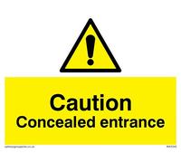 Viking segni wa5346-a3l-ac Sign "Caution nascosto di ingresso, composito di alluminio, 300 mm altezza x 400 mm larghezza