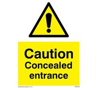 Viking segni wa5346-a3p-ac Sign "Caution nascosto di ingresso, composito di alluminio, 400 mm altezza x 300 mm larghezza