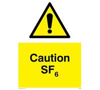 Viking Signs Attenzione SF6 Cartello di Sicurezza Giallo Vinile Avviso