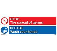 Viking Signs Stop germs Please wash your hands segno - plastica rigida 3 mm