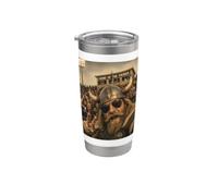 Viking Student Funny Selfie Vintage Game Day Cool Mascotte Bicchiere termico in acciaio inox doppia parete