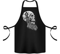Viking Teschio Con Barba E Valknut Simbolo Cotone Grembiule 100% Biologico