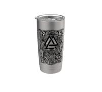 Viking Valknut Ricorda i Guerrieri Scheletro Caduti Bicchiere termico in acciaio inox doppia parete