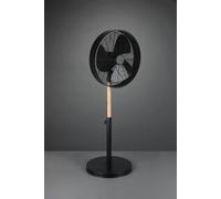 VIKING VENTILATORE DA TERRA NERO E LEGNO CON INTERRUTTORE 3 VELOCITA' OSCILLANTE E REGOLABILE IN ALTEZZA H. 120CM D. 45CM