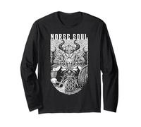 Viking Warrior Norse Soul, Scudo con Ascia nordica Vintage Maglia a Manica