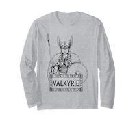 Viking Warrior Valkyrie Norse Minimal Line Art Maglia a Manica