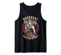 Viking Woman Shield Maiden Courage Hugrekki Vecchio Lupo norreno Canotta