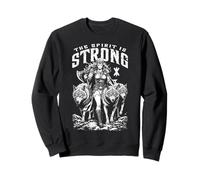 Viking Woman Shield Maiden Strong Norse Spirit, confezione da lupo Felpa