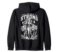 Viking Woman Shield Maiden Strong Norse Spirit, confezione da lupo Felpa con Cappuccio