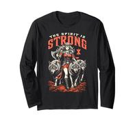 Viking Woman Shield Maiden Strong Norse Spirit, confezione da lupo Maglia a Manica