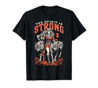 Viking Woman Shield Maiden Strong Norse Spirit, confezione da lupo Maglietta