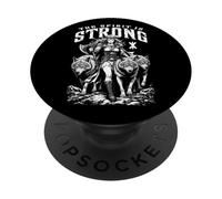 Viking Woman Shield Maiden Strong Norse Spirit, confezione da lupo PopSockets PopGrip Adesivo