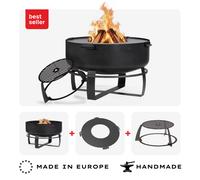 Viking XXL 80 cm Fire Bowl con piastra grill acciaio naturale Cook King...