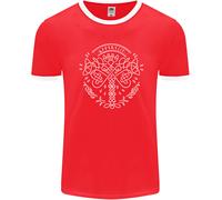 Viking Yggdrasil Tree Mitologia Norrena Thor Uomo Ringer T-Shirt FotL