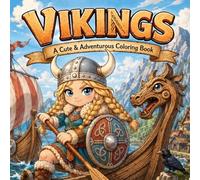 Vikings: A Cute & Adventurous Coloring Book for Children with Viking Warriors, Longships, Shields and Nordic Fantasy Scenes
