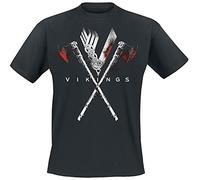 Vikings Axe To Grind Uomo T-Shirt Nero S 100% Cotone Regular