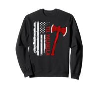 Vikings Lovers Norse Viking Axe American Flag TIL Valhalla Felpa