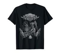 Vikings Rise Logo Viking Axe Corvi Valknut Thor Hammer Urnes Maglietta