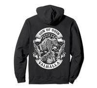 VIKINGS RISE-SON OF ODIN- Vikings Norse Odin Thor Hammer Felpa con Cappuccio