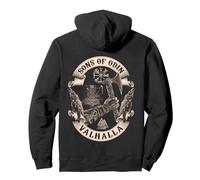 VIKINGS RISE-SONS OF ODIN- Valhalla Vikings Norse V2 Felpa con Cappuccio