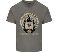 Vikings Valhalla Aspetta Simbolo Valknut Odin Maglietta Cotone A V