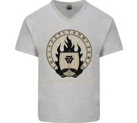 Vikings Valhalla Aspetta Simbolo Valknut Odin Maglietta Cotone A V
