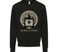 Vikings Valhalla Awaits Valknut Simbolo Odin Bambini Felpa Maglione
