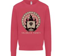 Vikings Valhalla Awaits Valknut Simbolo Odin Bambini Felpa Maglione