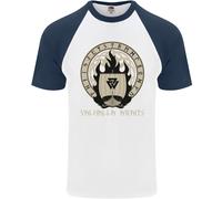 Vikings Valhalla Awaits Valknut Simbolo Odin DA UOMO S/S Baseball T-Shirt