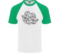 Vikings Valknut Simbolo Con Corvi Uomo S/S Baseball T-Shirt