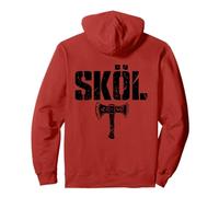Vikings Warrior Nordic Sköl Norse Skol Felpa con Cappuccio